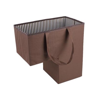 China Direct Selling Viable Custom Group Released Stair Basket Custom Size Color Fabric Storage Cloth Foldable Home Stair Basket for sale