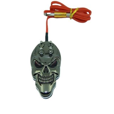 China New Style Skull Tattoo Power Foot Switch Easy Silicone Strap 1.6m Long for sale