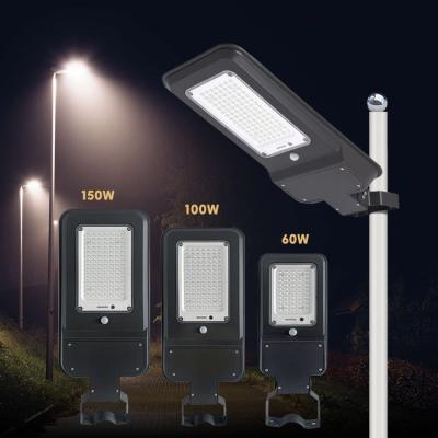 China ROAD Warranty Smd Ip66 Two Year Aluminum Led Solar Road Light 60w 100w 150w All In One Street Light for sale