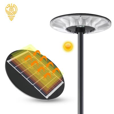 China Factory Direct Sale High Efficiency Waterproof Gardenlight Ip66 1500w Smd Light ABS Remote Control UFO Led Solar Garden Lamp for sale