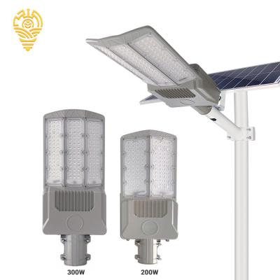 China Lightweight High Efficiency Powerful Outdoor Waterproof Ip66 Solar Led Street Light Support 200w 300w Solar Led Street Light for sale