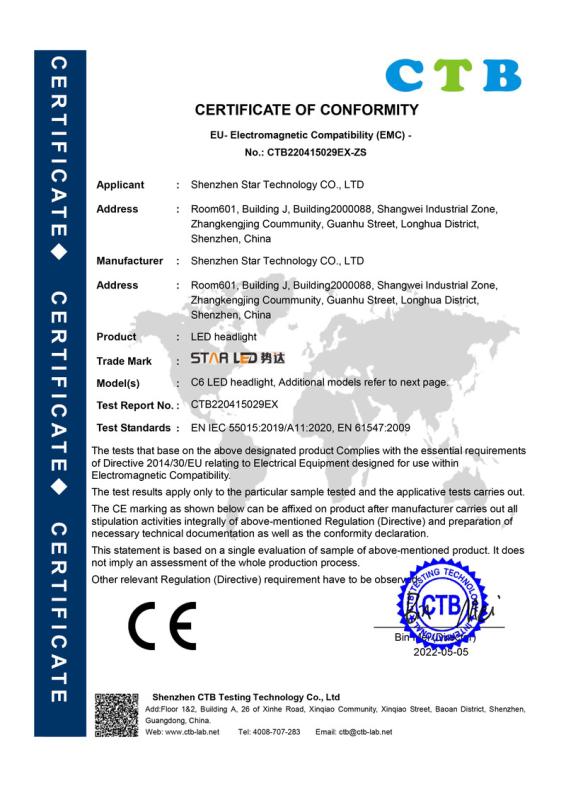 CE - Shenzhen Star Technology Co., Ltd.