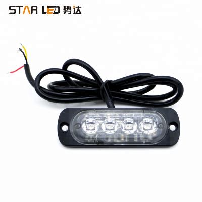 China All Car 12v LED Emergency Light Amber Red Blue 3w Truck Strobe LED Strobe Flashing Warning Light for sale