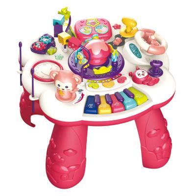 China Early education toys kids play table first active learning educational multifunctional table baby with music for sale