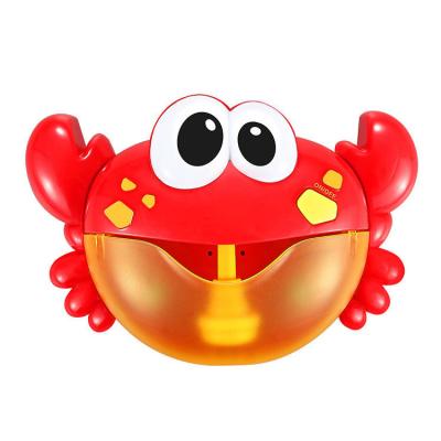 China Funny Carryover Baby Bath Bubble Machine 2 in 1 Crab Bath Bubble Toys with Automatic Soap Make and Music for sale