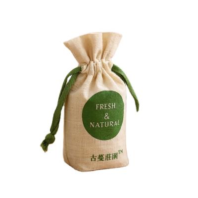 China Round Cotton Recyclable Promotional Silk Printing Canvas Pouch for sale