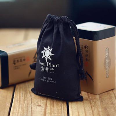 China New Style Aseptic Promotional Cotton Muslin Black Pouch for sale