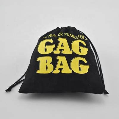 China Recyclable Factory Direct Sales Custom Logo Printing Black Canvas Bag Sale for sale