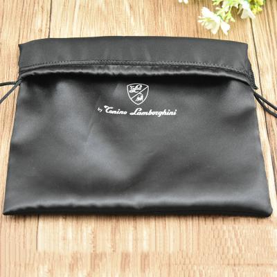 China Recyclable Hot Products Black Satin Personalized Portable Bag for sale