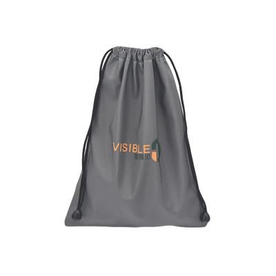 China Used For Cosmetic Jewelry Gift Hair Extension Packaging And So On Customized Gray Waterproof Drawstring Bag, Nylon Drawstring Pouch for sale