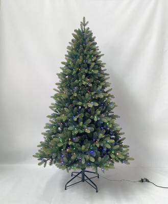 China Environmental Friendly Dural LED Prelit PE/PVC Christmas Green Tree 10 Functions Decorated Deluxe Style for 4ft to 12ft OEM Customized for sale