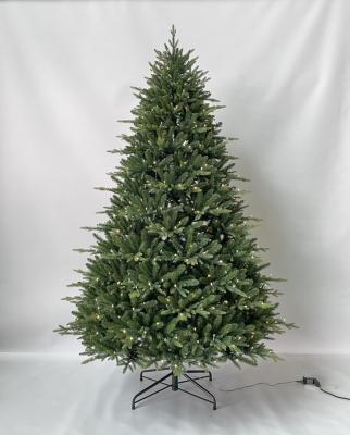 China Environmental Friendly Super Value Christmas Tree Pre-lit Artificial PVC and PE Green Christmas Tree Dural LED 10 Functions 3ft to 15ft for sale