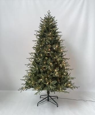 China Chirstmas Decor High Quality Large Spruce Green Artificial Xmas tree Pre-lit Christmas Tree Decr Dual Color LED 4ft to 15ft OEM for sale