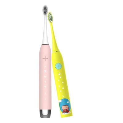 China Wireness Parent Charging Child Set IPX7 5 Modes Sonic Rechargeable Children Electric Toothbrush Smart for sale