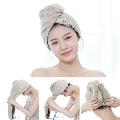 China Wholesale QUICK DRY Hair Dryer Towel For Hair Wrap Towel Custom Logo And Copy For Hair Quick Dry Towel In Amazon Hot Selling 2021 for sale