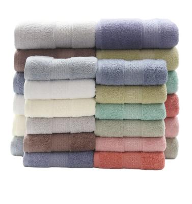 China Hypoallergenic bath towels 100% cotton cotton for wholesale custom logo printing hotel bath linen handuk handtuch for hot sale in Amazon 2021 for sale