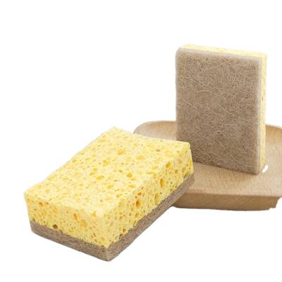 China Viable Eco Friendly Kitchen Sisal Fiber Liner Cleaning Cellulose Sponge for sale