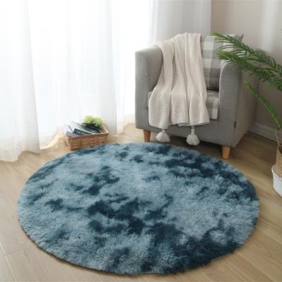 China 2021 Non-Slip Washable Hot Selling Round Roll Mat Non-Slip Carpet INS Carpet For Living Room Or Bedroom Floor Mats for sale