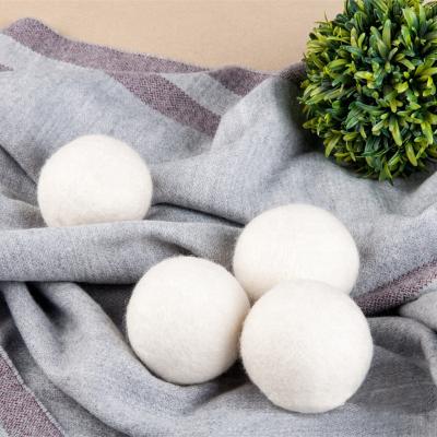 China Eco-fiendly laundry balls for washer CEO-friendly organic handmade custom 100% New Zealand wool balls dryer wholesale ball for sale