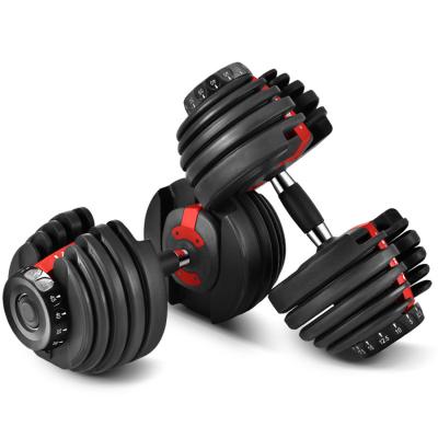 China Durable Wholesale Adjustable Weight Lifting Fitness Equipment Rubber Hex Dumbbells Set for sale