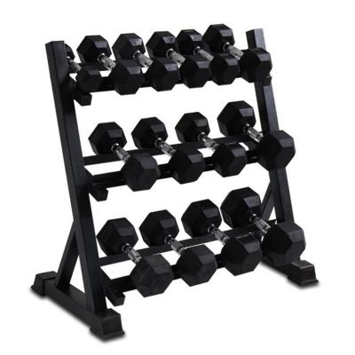 China 2021 modern wholesale commercial home 3 tier gym dumbbell rack for sale