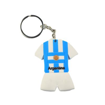 China 2022 Sports TOURISTA Qatar World Cup Style Mini Jersey Style Mini Silicone Key Chain for sale