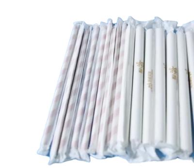 China CLASSIC Individual Paper Wrap Paper Straws Wrapping Paper Biodegradable Eco-Friendly Straw For Valentine's Day for sale