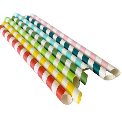 China CLASSIC wholesale colorful eco-friendly paper straw for Christmas decor compostable boba paper straws for Halloween drink decoration for sale