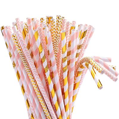 China CLASSIC Flexible Biodegradable Paper Drinking Straws Wholesale Environmentally Friendly Curvy Paper Drinking Straws for sale