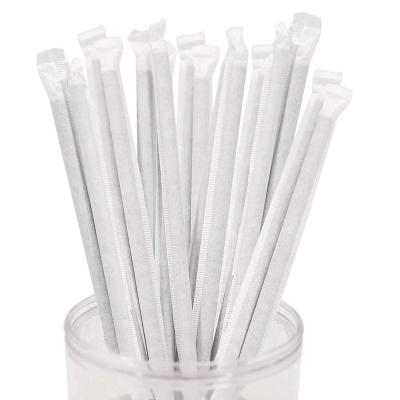 China Eco-friendly Disposable Individual Paper Wrap Paper Boba Straws Compostable Straws CLASSIC For Coffee for sale