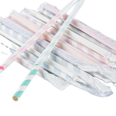 China CLASSIC flexible paper drinking straws wholesale soft drinking straws boba paper straws for Easter day decoration for sale