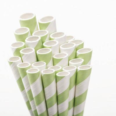 China Biodegradable Kraft CLASSIC Stripe Biodegradable Drinking Colorful Paper Straws for sale