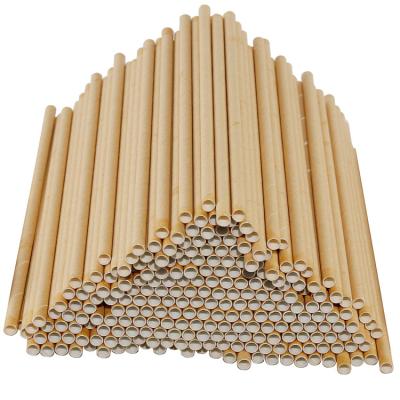 China Craft Paper Straws Customizable Compostable Durable Paper Straws Disposable Drinking Straws for sale