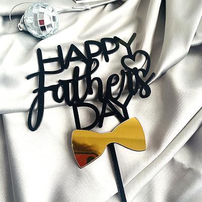 China Decoration Supplies Happy Acrylic Cake Topper For Birthday Cake Toppers Fathers Day Cake Decoration for sale