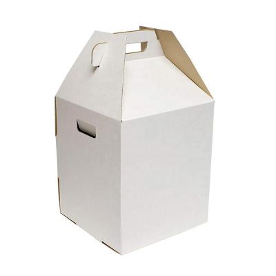 China Custom Wholesale Biodegradable Food Grade Disposable Paper White Wedding Cake Box Transparent Square for sale