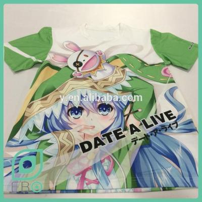 China Anime T Shirt QUICK DRY Date Live Custom Printed T Shirt All Size Own Design for sale