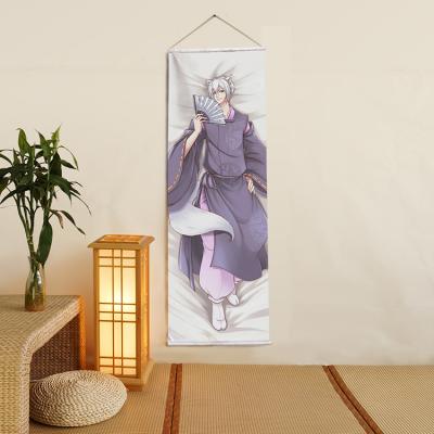 China Custom Fabric Anime Scroll Tapestry Kamisama kiss tomeo print wall hanging scroll for sale