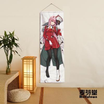 China 2021Anime Japan style tapestry fabric poster custom printed cute wall scroll sexy DAUGHTER in the FRANXX ZERO TWO for sale