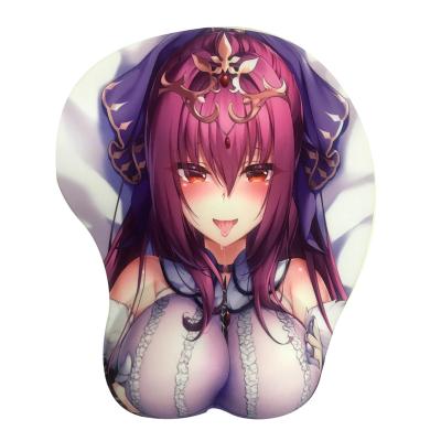 China Customized design 3D mousepad special sexy girl soft touch phone printed buttocks breast mouse pad non-slip non-slip for sale