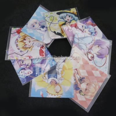 China Custom Anime Cartoon Microfiber Glass Lens Cleaning Cloth EYGC001 NC; EB HUB EYGC001 for sale