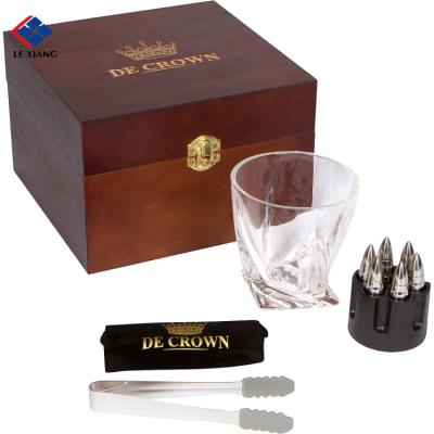 China 2021 Sustainable New Product 6 Pcs Bullets Shaped Stainless Steel Ice Cubes , Whiskey Bullets Stones for sale