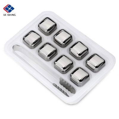 China 2021 cheap high quality new product packing case stainless steel whiskey viable ice cube stones for sale