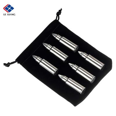 China 2021 New Product Viable 6 Pcs Star Shaped 304 Stainless Steel Ice Stones Whiskey With Tongs And Travel Bag for sale