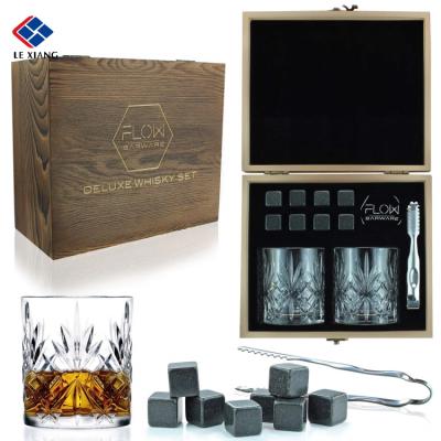 China 2021 Viable New Product Custom Premium Reusable Ice Cubes Engraved Diamond Whiskey Stone Set for sale