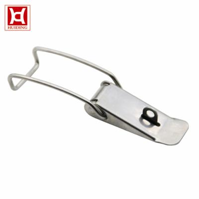 China Small Equipment Fasteners Hardware Horizontal Latch Used On Metal Box, Latch Steel Nickel Plated Toggle Clamp And Locking Hooks for sale