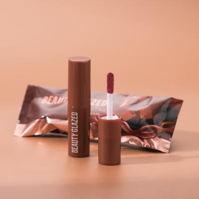 China Private Label OEM Chocolate Sliky Velvet Waterproof Liquid Lipstick Customized Matte Nude Liquid Lipstick Lip Gloss for sale