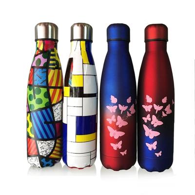 China Stainless Steel Cola Viable Leakproof Double Wall Shape Travel Insulated Water Bottle Vacuum Insulated for sale