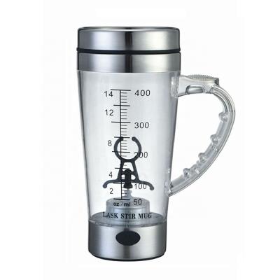 China Custom Eco Friendly Office Stocked Coffee Mug Reusable Plastic Hot Sale Logo Printing With Handle Self Stirring Mug for sale