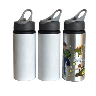 China Wholesale BPA Silver Morden Silver Sublimation Kids Bottles Luxury White Empty Aluminum Beverage Bottle Aluminum Bottle With Straw for sale