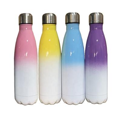 China PORTABLE white stainless steel sublimation double wall cola shape stainless steel bottle empty sublimation kola bottle for sale